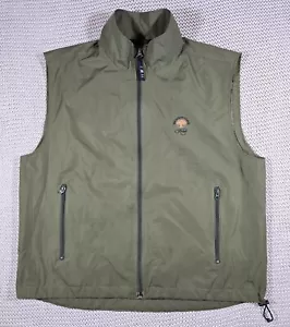 Vtg Tommy Hilfiger Golf Windbreaker Vest Men Sz XL Green Kiawah Logo Vented - Picture 1 of 12