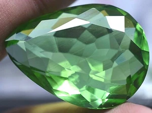 Lab Created 78.85 Ct Green Peridot GGL Certified Diamond Cut TOP QUALITY Gem - Picture 1 of 7