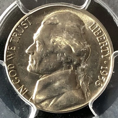 Jefferson Nickel 1956-D 5C graduación profesional MS65 26742973 Foto 1 de 4