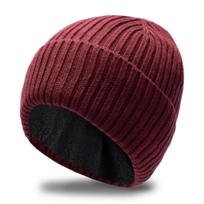 Gorro de inverno M/L/XL/XXL forro de lã tamanho grande quente grosso grande caveira  - Imagem 1 de 4