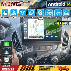 DAB+ Autoradio 4+64G Für Hyundai iX35 EL ELH LM 2010-2015 +AHD Android14 Carplay - Bild 1 von 21