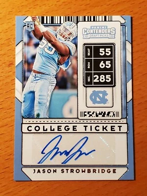 2020 Contenders Draft #286 Jason Strowbridge North Carolina Rookie Auto - Image 1 of 2