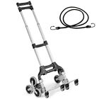 Folding Stair Climbing Cart Portable Hand Truck Utility Dolly w/ Bungee Cord