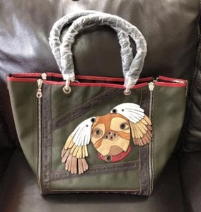 New $370 Barbara Rihl "Lucky" Coated Canvas Shopper - Picture 1 of 12