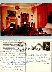 Brigham Young’s Room, Beehive House, Salt Lake City, Utah Vintage Chrome PC 1966 - Picture 1 of 1