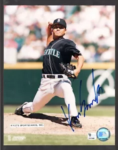 Kazuhisa " Kaz " Sasaki MARINERS FIRMATO 8x10 AUTOGRAFO FOTOFILE FOTO COA #1 - Foto 1 di 1