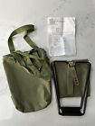 Vintage Olive Green Small Folding Canvas Seat With Carry Bag