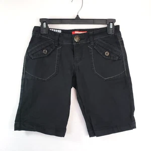Unionbay Bermuda Shorts Damen 3 schwarz Denim Pattentasche Stretch Cowgirl Westren - Bild 1 von 13
