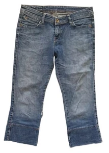 LEVIS Capri Jeans Pants Womens W 30 L 22 Blue Stretch Denim Red Tab - Picture 1 of 12