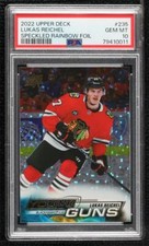 2022 Upper Deck Young Guns Speckled Rainbow Foil Lukas Reichel PSA 10 Rookie RC