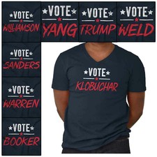 Political President Cory Booker For 2020  Adult V Neck Short Sleeve T Shirts