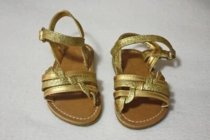Koala Kids Gold Sparkly Sandals - Girls Baby Size 4 12-18M - Picture 1 of 7