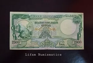 Indonesia 2500 Rupiah 1957 Animal Series 2 Big Letter VERY RARE!!! | Komodo - Picture 1 of 3