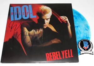 BILLY IDOL SIGNED 'REBEL YELL' EXPANDED ALBUM VINYL RECORD 2 LP BECKETT COA - Picture 1 of 4