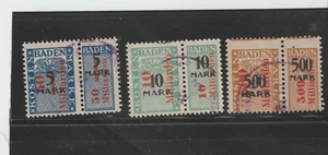 GERMANY Baden 3 Used REVENUE STAMPS with Tab after Hyper INFLATION 1924 - Picture 1 of 1