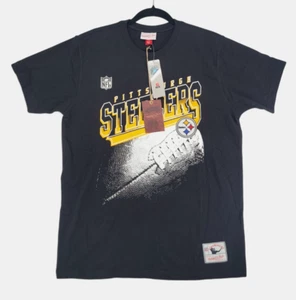 Mitchell & Ness Herren T-Shirt Medium Schwarz Kurzarm NFL Pittsburgh Steelers - Bild 1 von 5
