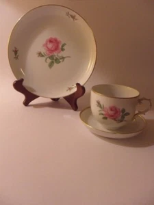 Kaffeegedeck 3tlg Porzellan Fürstenberg Rote Rose Sammler Porcelain - Picture 1 of 7
