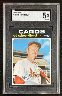 1971 Topps Red Schoendienst #239 SGC 5 ¡Tarjeta nítida! HOF Foto 1 de 2