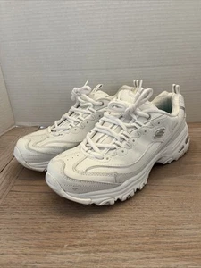 Sketchers D’Lites Donna Taglia 9 Vestibilità Larga Bianco Argento Memory Foam L’Originale - Foto 1 di 10