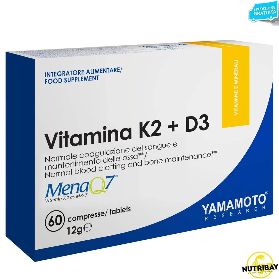 Yamamoto Research Vitamina K2 + D3 - 60 cpr Vitamina k2 e d3 alto dosaggio - Immagine 1 di 1