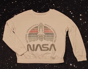 Zoe + Liv NASA Shuttle White Crewneck Sweater - Women's Large - Picture 1 of 6