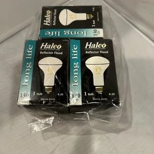HALCO 10100 R20FL45 FLood Lights 130V Med Base 3 Bulbs 45W - Picture 1 of 3