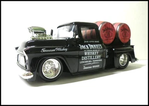 1955 Chevy Sidestep Jack Daniels Custom Graphics 1:24 Black Diecast Pickup/Truck - Picture 1 of 6