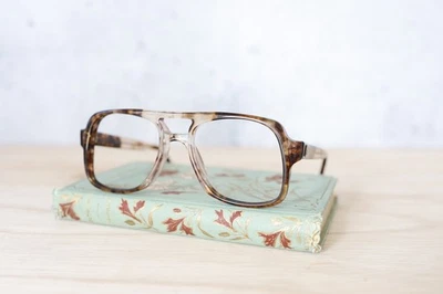 Vintage Eyeglass Frames 1970s Hong Kong 52-20 Aviator NOS Grandpa Eyewear Unisex - Image 1 of 4