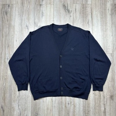 Paul Shark Vintage 90s Wool Cardigan Sweater Blue Mens Size XL  - Image 1 of 4