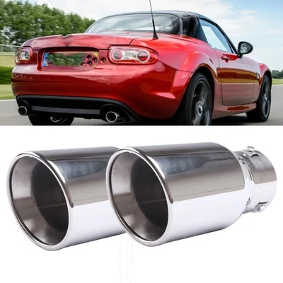 2X Car Exhaust Pipe Tip Rear Tail Throat Muffler For Mazda MX-5 Miata - Image 1 of 4