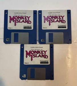 The Secret of Monkey Island Original - Discos Mac 3.5" RARO 1990 Disco 1-3 - Imagen 1 de 2