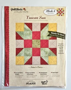 TUSCAN SUN Quilt Block of the Month Kit #4 (Sister's Choice) Jo-Ann Fabrics - Picture 1 of 2