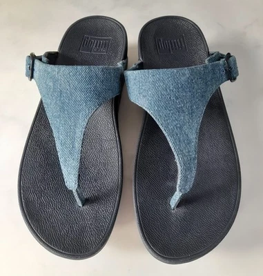 Chanclas FITFLOP THE SKINNY TALLA 5/38 AZUL DENIM PARTE SUPERIOR BUEN ESTADO ENVÍO Y DEVOLUCIÓN GRATUITOS Foto 1 de 4