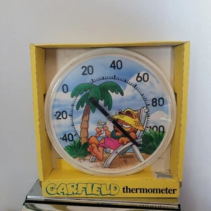 Vintage Garfield 12" Outdoor Thermometer Rare 1978 Springfield United Features - Picture 1 of 3