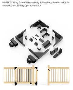 Sliding Gate Kit Heavy Duty Rolling Gate Hardware Kit for Smooth Quiet Sliding - Picture 1 of 10