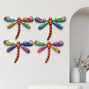 Dragonfly Garden Fence Wall Decoration Artwork Outdoor for Living Room - Picture 1 of 29