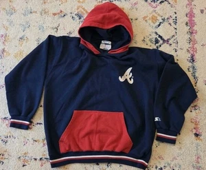 Sudadera con Capucha Vintage Starter Atlanta Braves Rara Años 90 Mediana de Béisbol Justicia - Imagen 1 de 11