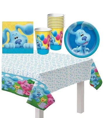 BLUES CLUES Kids Birthday Party Tableware Set ~Table Cover,Plates,Cups & Napkins - Image 1 of 4
