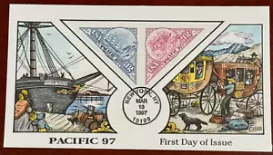 #3130-3131 Pacific 97 single FDC Collins Hand-Painted. Perfect!!! - Picture 1 of 1
