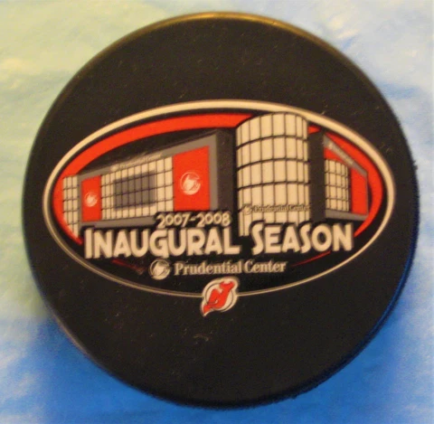 2007-08 New Jersey Devils Prudential Center Inaugural Season Commemorative Puck Cover