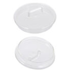 2 Pcs Jar Replacement Lids Clear Plates Storage Covers Coffee