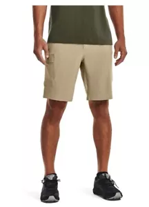 $65 Under Armour Men's UA 10” Mantra Soft Cargo Shorts- City Khaki Size: 30”-NWT - Picture 1 of 6
