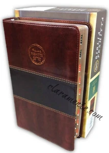 Biblia Peshitta del Arameo de los antiguos manuscritos caoba con indice - Imagen 1 de 3