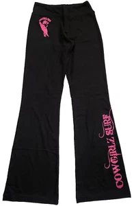 Cowgirl Surf Women size Small Casual/Workout Flare Black Pants by Bella + Canva - Picture 1 of 10