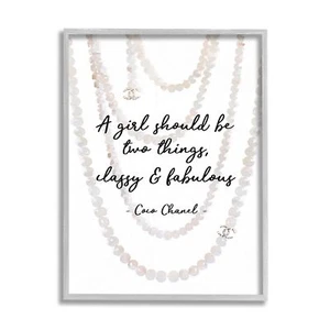 Stupell Industries Classy and Fabulous Fashion Quote with Pearls, Design by A... - Picture 1 of 10