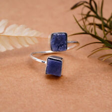 Lapis Lazuli Natural Rough Stone 925 Sterling Silver 3.2gm Engagement Ring