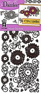 Brown MUMS DAZZLES Stickers Flowers Garden Bees Scrapbooking Card Making 2098 - Picture 1 of 3