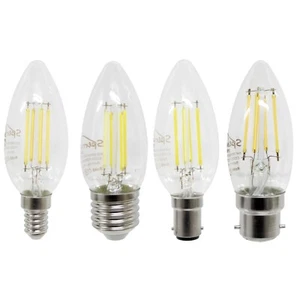 LED Candle Bulb Lamp 5W Filament Non-Dim 3000k 4000k 6400k SES ES SBC BC - Picture 1 of 5