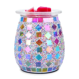 Mosaic Glass Wax melt Warmer Electric Oil Burner Candle Wax Warmer Romantic A... - Picture 1 of 6