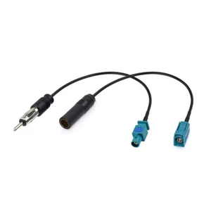 2x Radio samochodowe FM / AM Odbiornik stereo Tuner Antena Adapter Kabel Fakra Z na DIN - Zdjęcie 1 z 14
